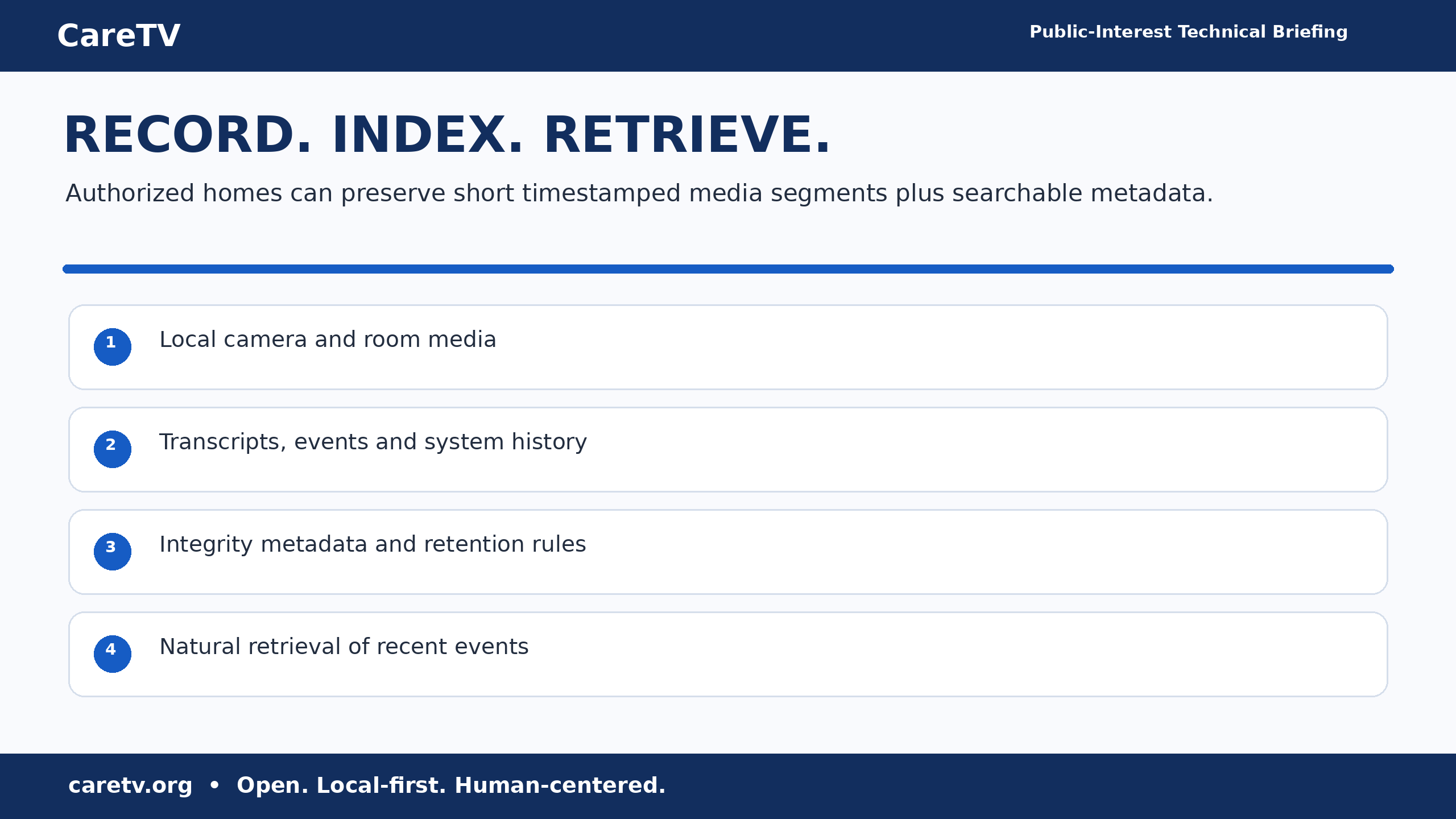 RECORD. INDEX. RETRIEVE.