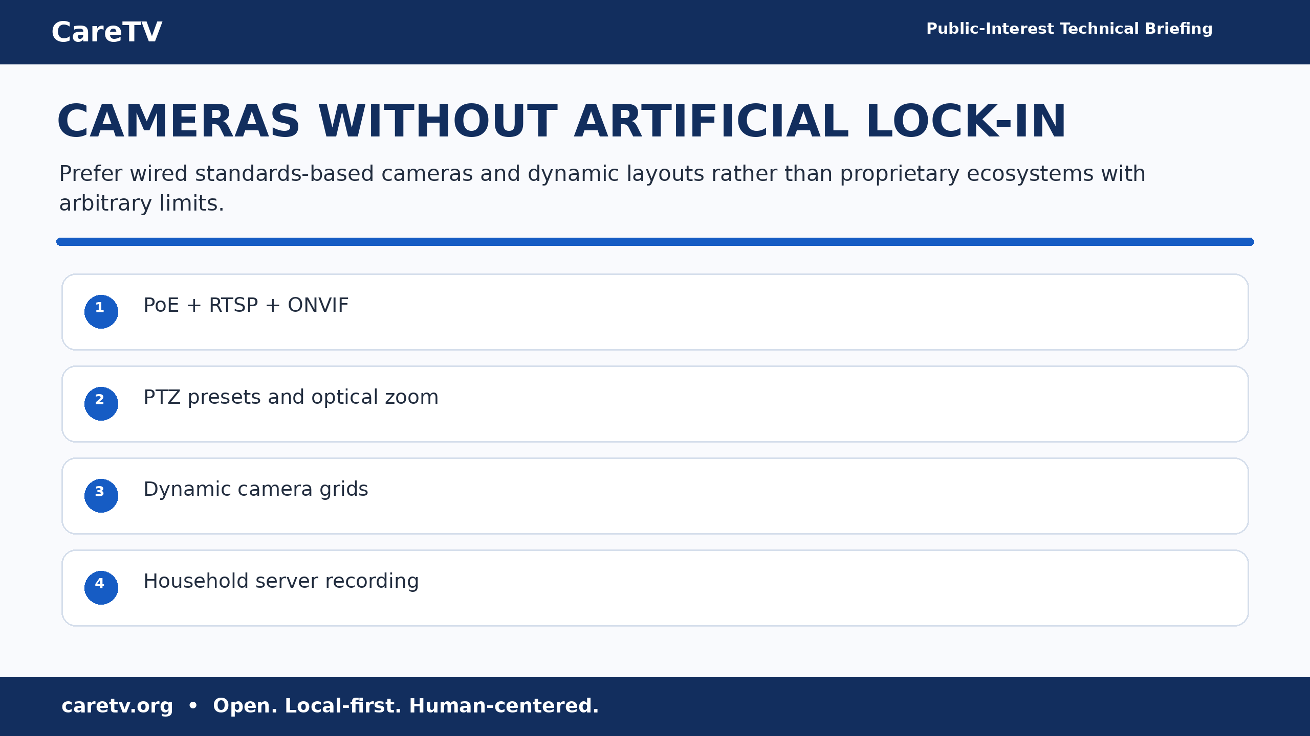 CAMERAS WITHOUT ARTIFICIAL LOCK-IN