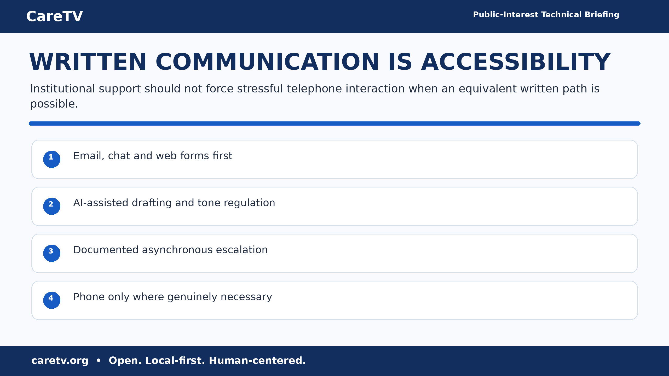 WRITTEN COMMUNICATION IS ACCESSIBILITY