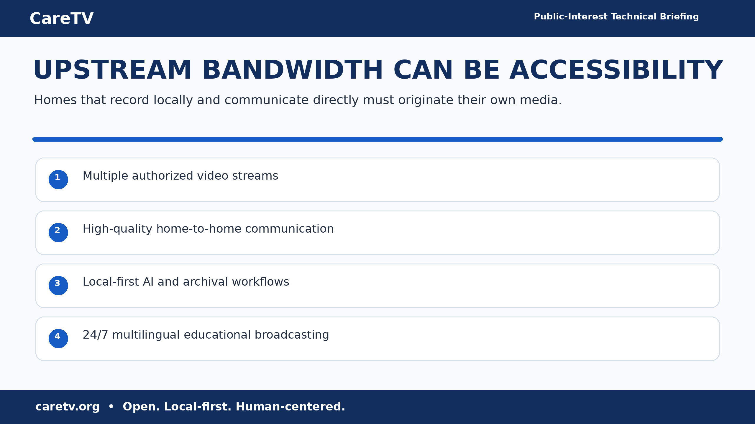 UPSTREAM BANDWIDTH CAN BE ACCESSIBILITY