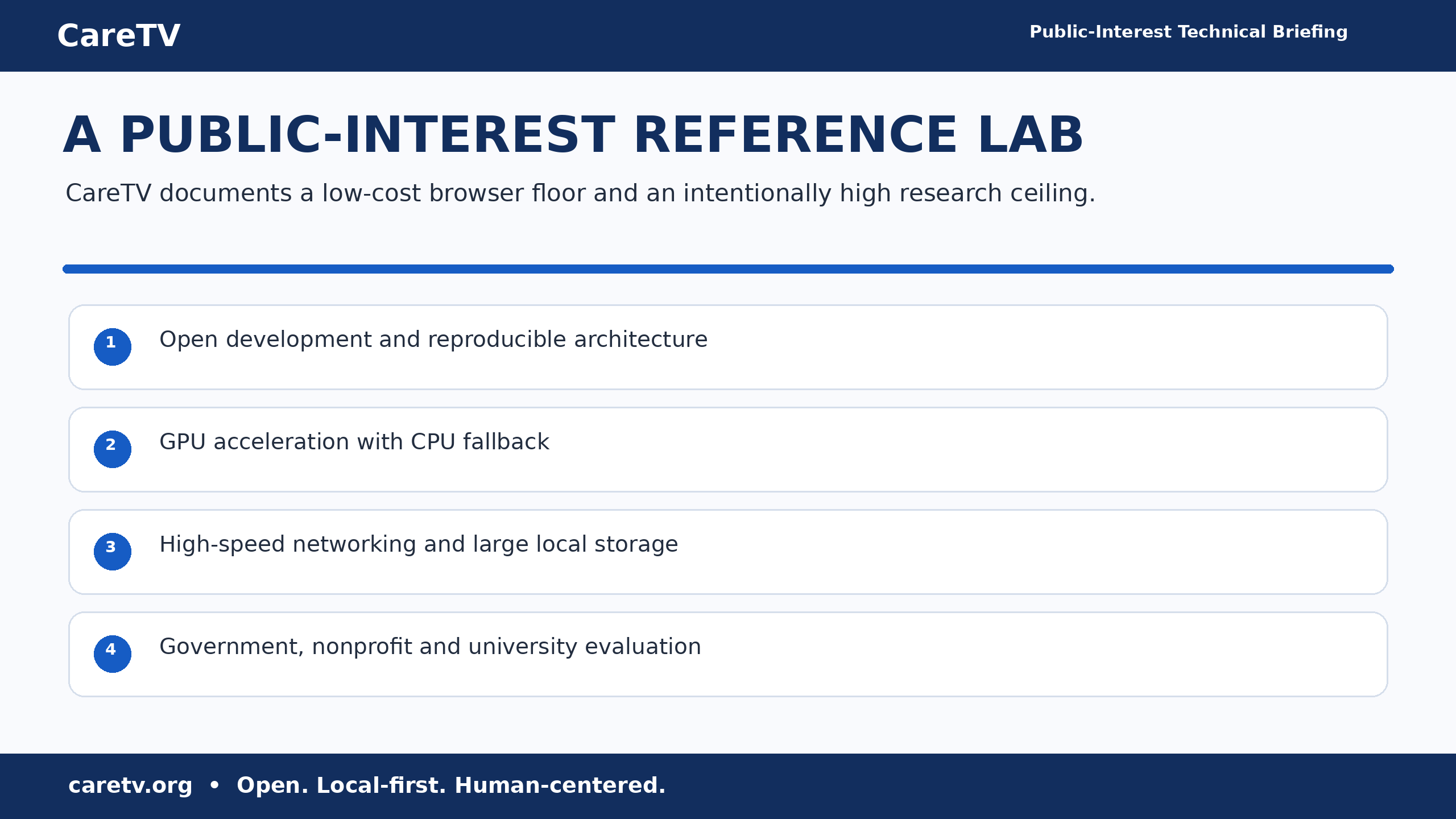 A PUBLIC-INTEREST REFERENCE LAB